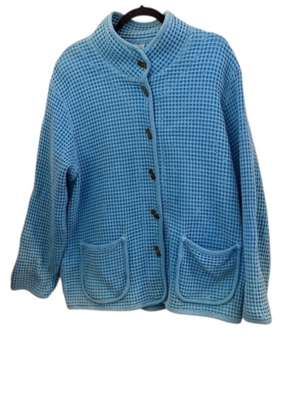 Focus Casual Lifestyle Collection Waffle Jacket Vintage Cotton Beachy Textured